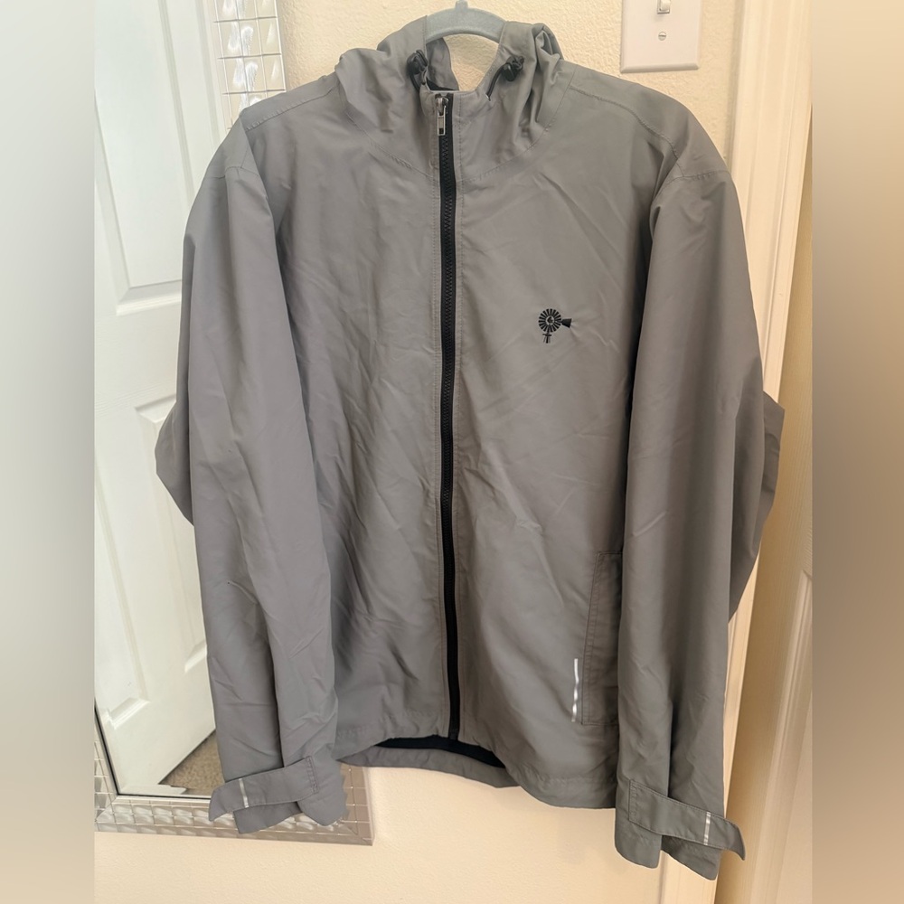 Old South Men's Gray Lightweight Windbreaker Jacket - Large